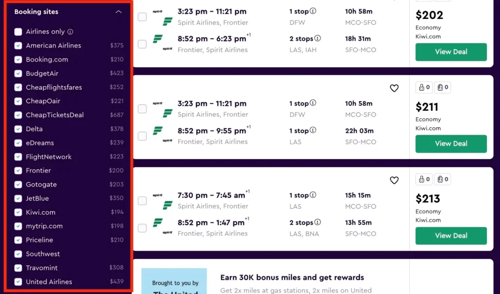 Booking Flights